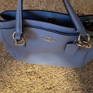 Coach Powder Blue Handbag with straps